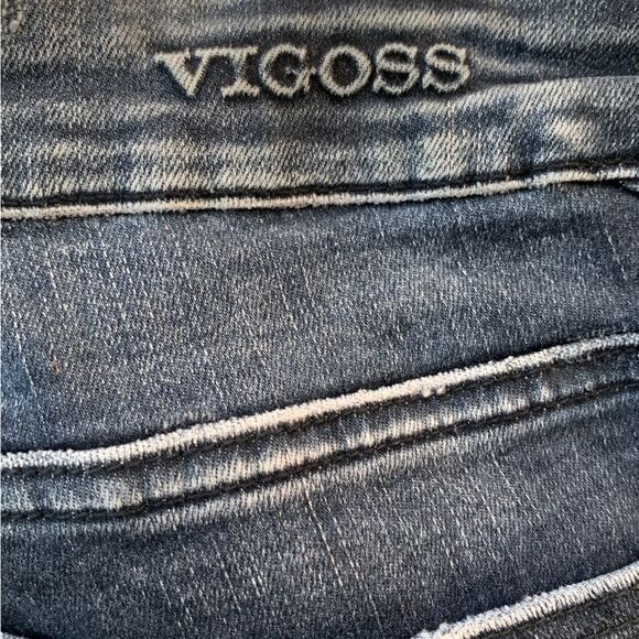 Vigoss Jagger Skinny Jeans Black Distressed Women’s Sz 28 x 27 Medium Wash - Picture 5 of 12
